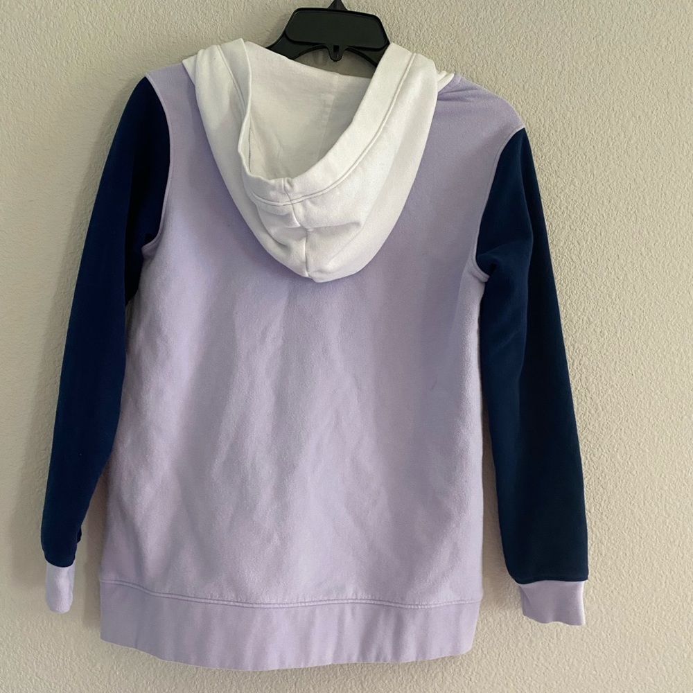 Lands end vintage hoodie purple color black XS 2/4